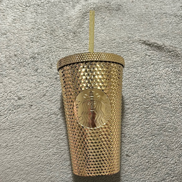 Gold Studded Starbucks Cup